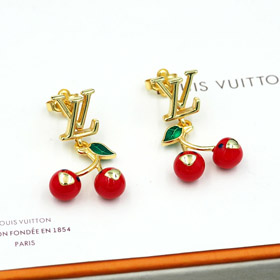 Louis Vuitton LV Metal Cherry Letter Earrings-3820  