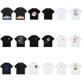 Louis Vuitton (LV) New Collection Pure Cotton Loose-Fit Short-Sleeve T-Shirt-6659  