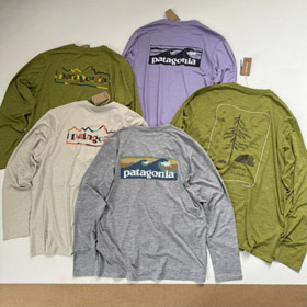 Patagonia Color Mountain Print Long Sleeve T-shirt-6666  