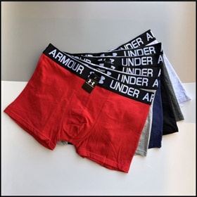Under Armour Cotton Boxer Briefs with Wide Logo Waistband-6675  