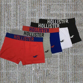 Hollister Seagull Embroidery Color Block Waist Men Boxer Briefs-6677  