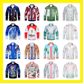 Casablanca Long-Sleeve Shirt – Stylish Retro Floral Print-6714  